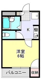 1Kの間取り画像
