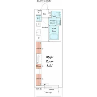 愛知県名古屋市東区筒井3【マンション】の間取り
