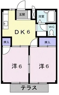 三重県いなべ市大安町石榑東【アパート】の間取り