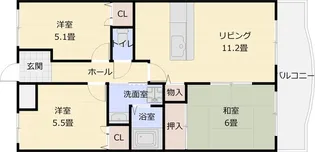 カーザdiポルタ【4階】の間取り