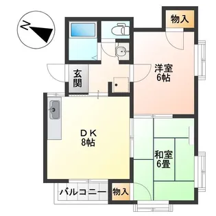 コーポマルイII【1階】の間取り