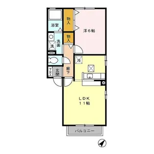 C.F HEIGHTS Q【1階】の間取り