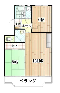 ウタリパークマンション【3階】の間取り