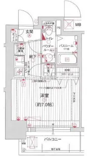 ラシュレエグゼ本町【6階】の間取り