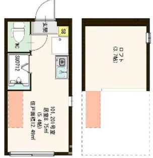ハーモニーテラス志茂XIII【2階】の間取り