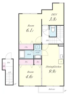 クレベール【2階】の間取り