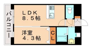 福岡県福岡市博多区博多駅前4【マンション】の間取り