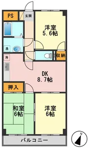 東京都江戸川区瑞江2【マンション】の間取り