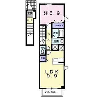サンライズB【2階】の間取り