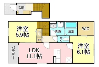 アス・テラスIII【2階】の間取り