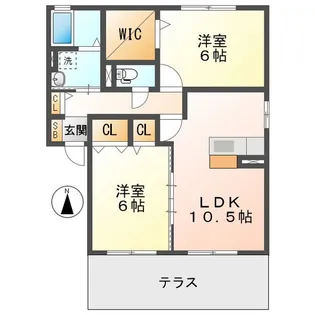 ボヌール アビテ【1階】の間取り