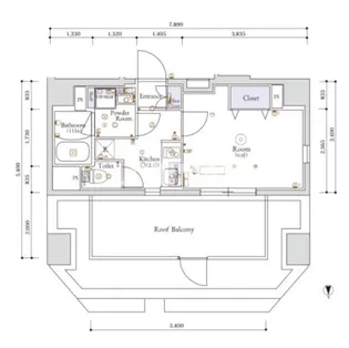スカイコートグランデ木場【10階】の間取り