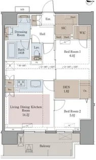 ラグゼナ八王子寺町【12階】の間取り