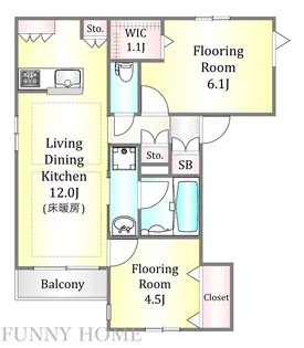 コンピアチェーヴォレ【3階】の間取り