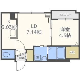 ビッグレジデンス美園【4階】の間取り