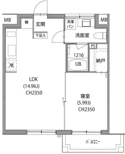 東京都杉並区浜田山4【マンション】の間取り