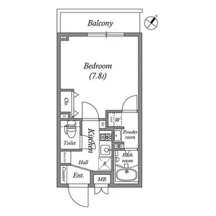 ルネサンスコート王子【4階】の間取り
