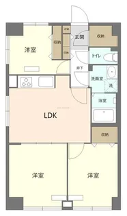 東京都世田谷区用賀2【マンション】の間取り