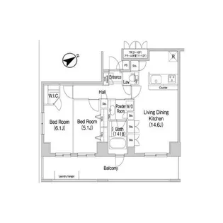 コンフォリア田町【2階】の間取り