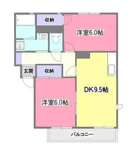 埼玉県所沢市東所沢2【アパート】の間取り