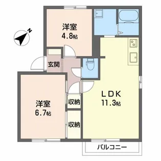 アペックス日進ABC【2階】の間取り
