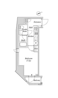 東京都港区新橋5【マンション】の間取り
