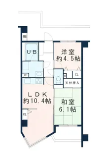 ライオンズマンション新越谷【2階】の間取り