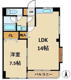 メゾンドA2【5階】の間取り