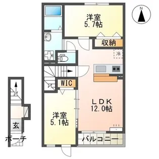 鹿児島県薩摩川内市田崎町【マンション】の間取り