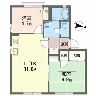 フレグランス竹原 A棟【1階】の間取り