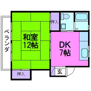 太陽ガーデン 112【1階】の間取り