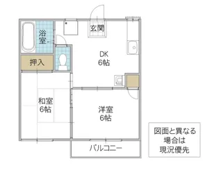 フラットこなん B棟【1階】の間取り