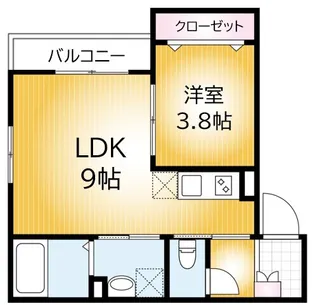 コモイルソーレ弁天【1階】の間取り