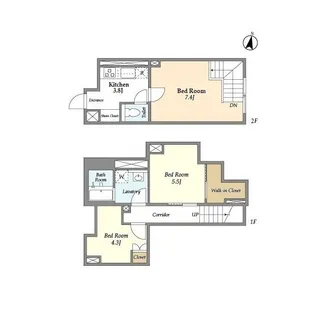 コンフォリア本駒込一丁目【2階】の間取り