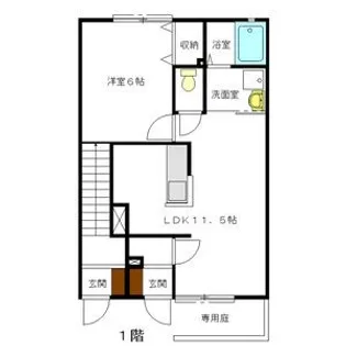 フォレットフォンティーヌA【1階】の間取り