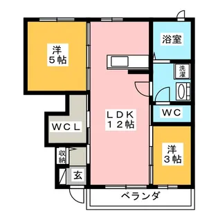 ディライフル A【1階】の間取り