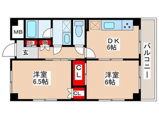 ル-ト立川マンション【3階】の間取り