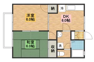 セジュール南1号棟【2階】の間取り