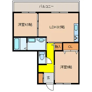レフィナードカルチェC【2階】の間取り