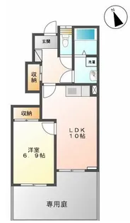 クレイル・メゾン【1階】の間取り