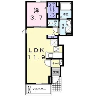 サザンクレメントJII【1階】の間取り