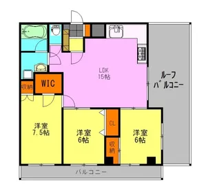 ルーラルシティ浜野【4階】の間取り
