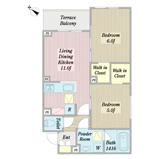 ウィステリア藤【1階】の間取り