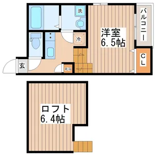 マジェスティ福田町【1階】の間取り