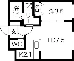 BASE TSUKISAMU【1階】の間取り