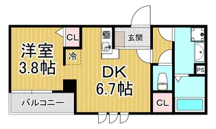 パレス花水木【1階】の間取り