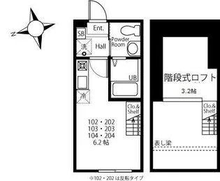 ハーミットクラブハウス境之谷IIA棟【2階】の間取り