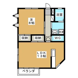 コーポ中川【1階】の間取り