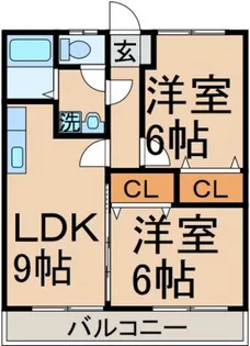 リバーサイドA棟【1階】の間取り