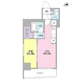 ミュプレ恵比寿【4階】の間取り